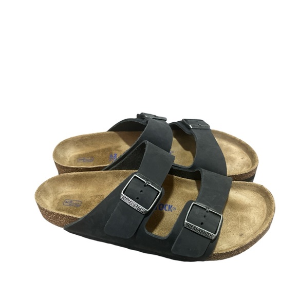 Birkenstock Arizona Gray Leather Sandals Size 11 Women 9 Men - Authentic Comfort - Picture 1 of 7